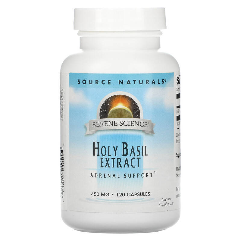 

Базилик священный Source Naturals "Holy Basil Extract" экстракт, 450 мг (120 капсул)