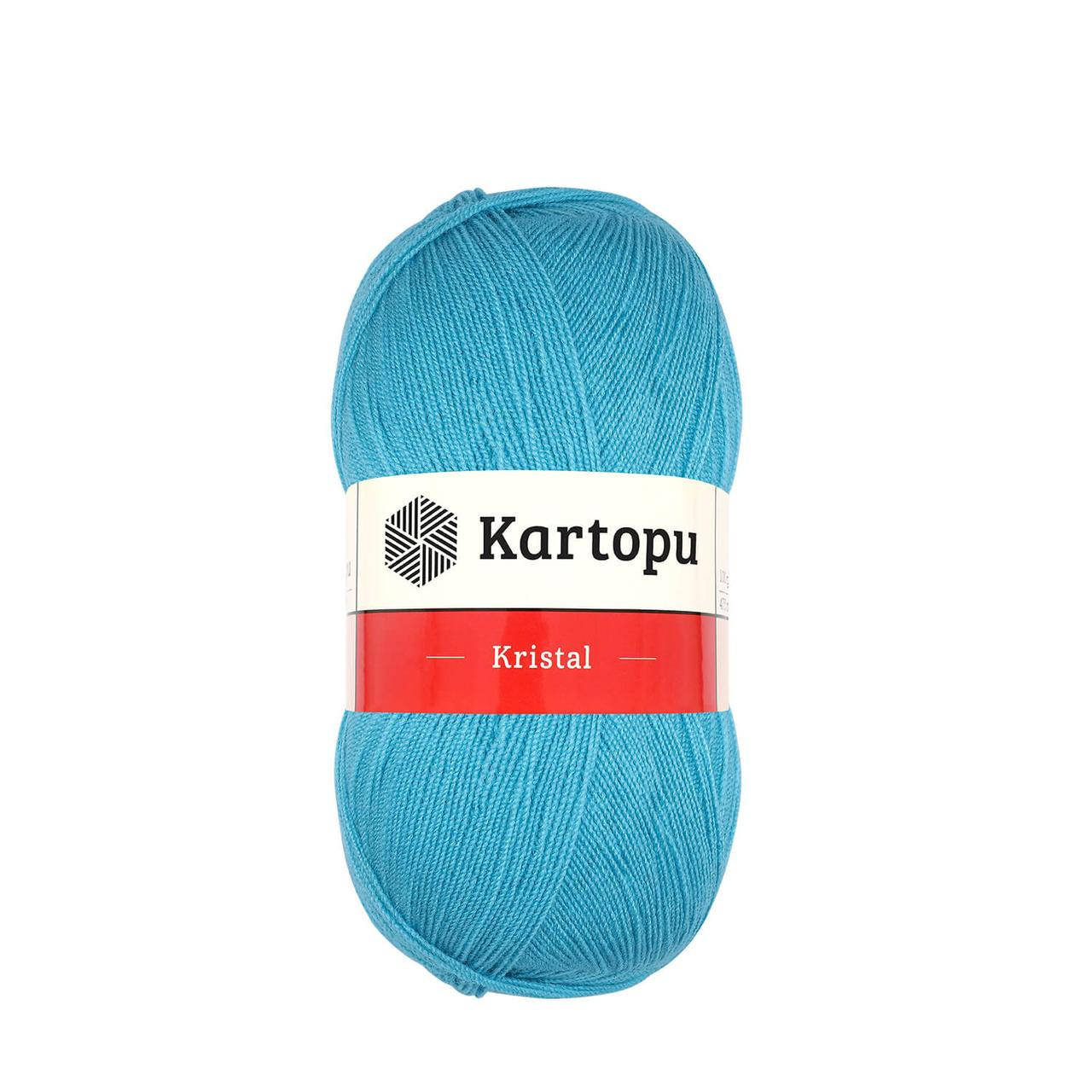 

Kartopu Kristal (Картопу Кристал) № 515 бирюзовый (Пряжа акрил, нитки для вязания)