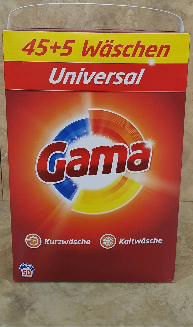 

Порошок для стирки белья Gama 3в1 Универсальный, 3.25 кг (50 стирок)