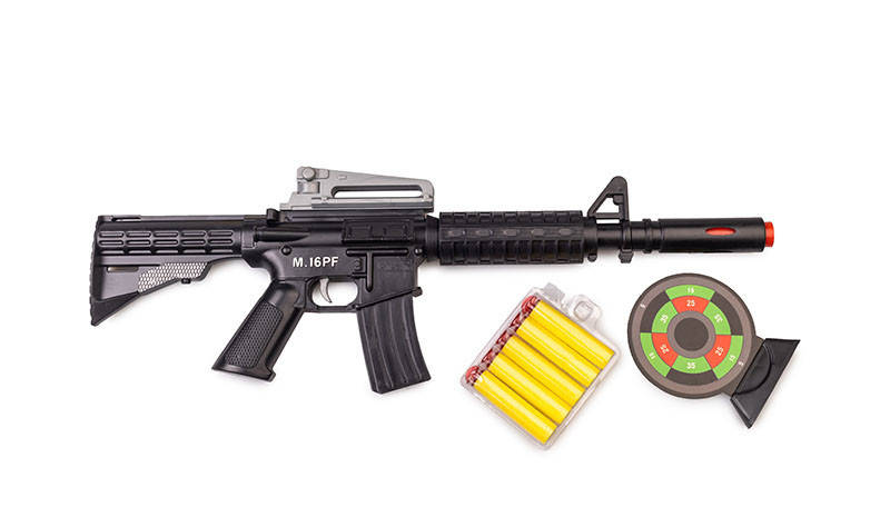 

Игрушечный автомат с мягкими пулями M16 PF Golden Gun 910GG (Черный)