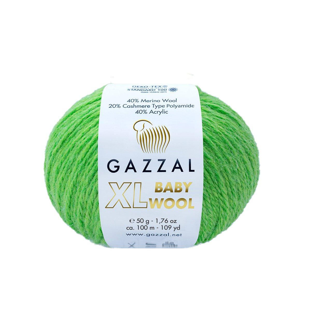 

Gazzal Baby Wool XL № 821 салатовый