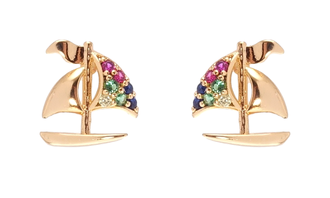 

Серьги Xuping Позолота 18K гвоздики (пусеты) "Кораблики"