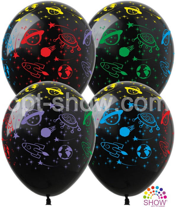 

Воздушные шарики Космос 12" (30 см) ТМ Show, Черный