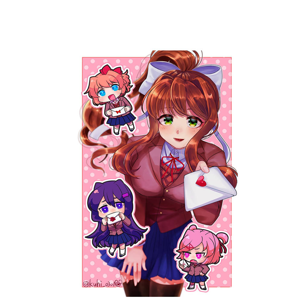 

Постер плакат аниме Доки Доки Doki Doki Literature Club 42*29см А3 (poster_ 280)