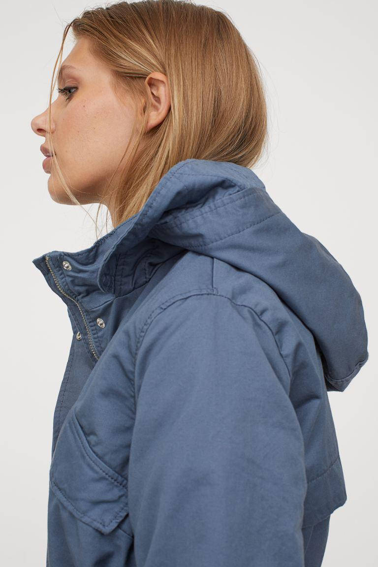 

Парка из хлопкового твила H&M 36 Синий (0868134004)
