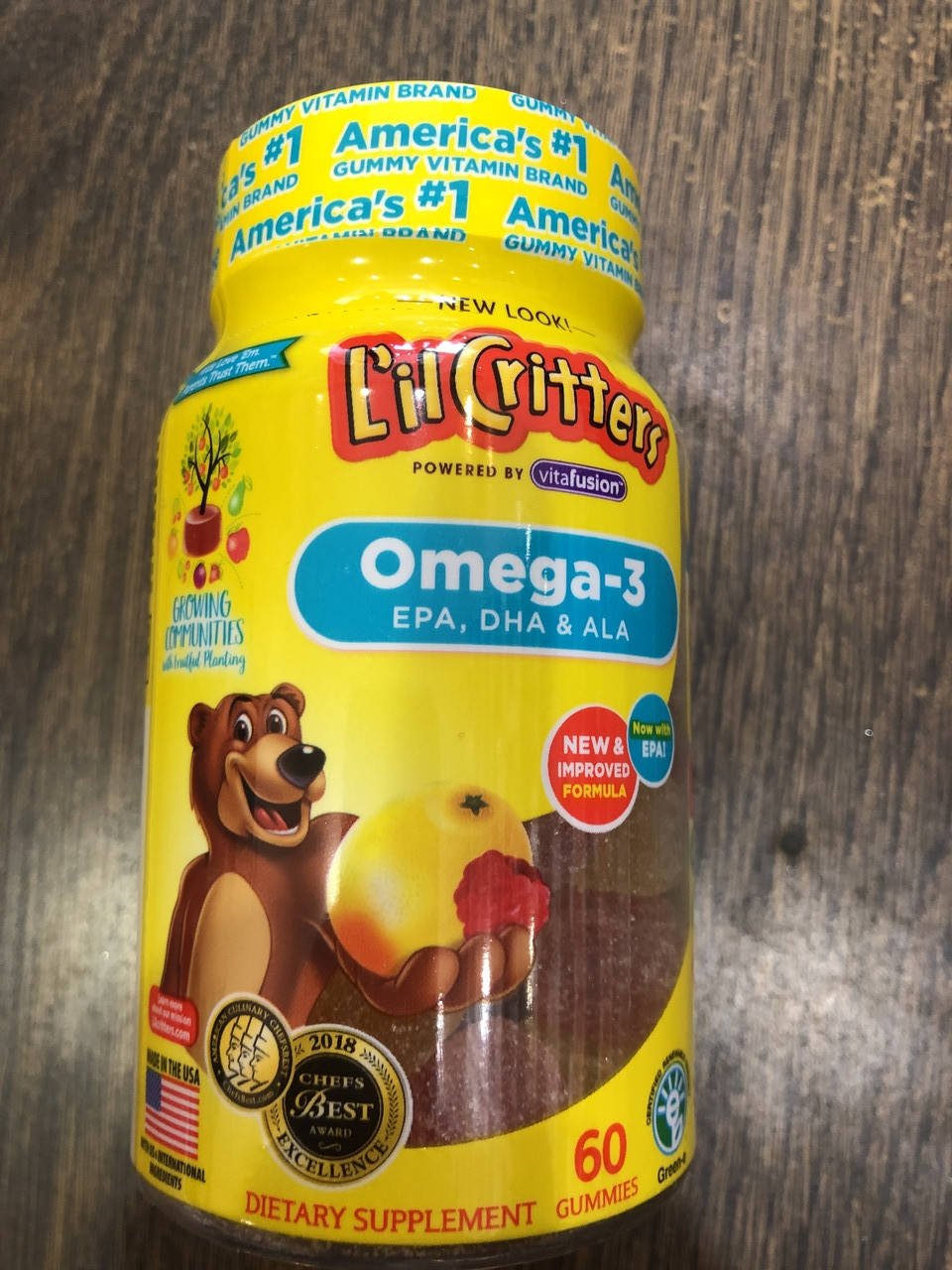

Детский Рыбий жир Омега-3 детская Lil Critters Omega-3 60 gummies
