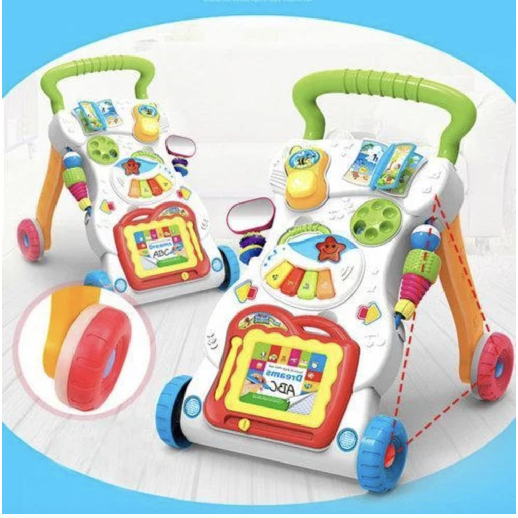 

Детские музыкальные развивающие ходунки "Первые шаги" Limo Toy HE0801 каталка для детей, Разные цвета