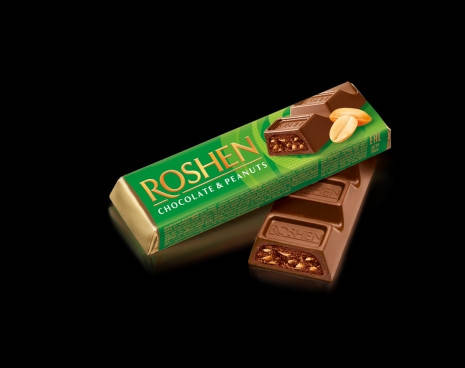 

Батон молочно-шоколадний з арахісовою начинкою Рошен Roshen