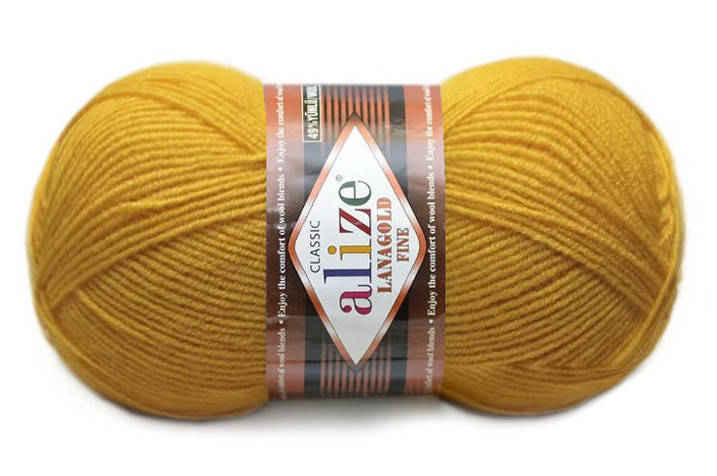 

Alize LanaGold Fine, желтый №216