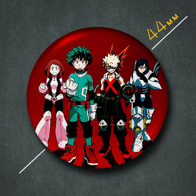 

"Студенты Юэй (Моя геройская академия / My Hero Academia)" значок круглый на булавке Ø44 мм