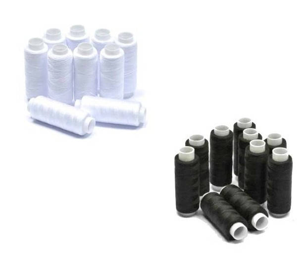 

Нить №30 черно-белая 10шт/уп, Белый