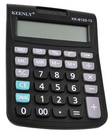 

Калькулятор настольный KEENLY KK-8123 12-разрядный, Черный