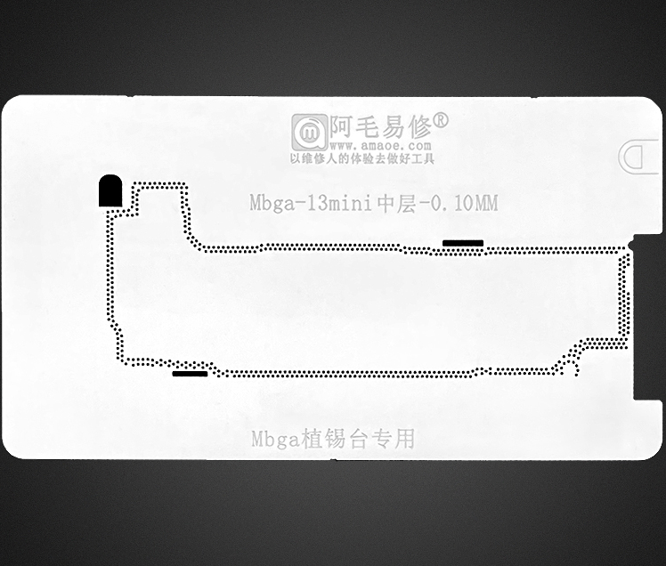 

Трафарет BGA Amaoe Mbga PCB для iPhone 13 mini (0.10 mm)