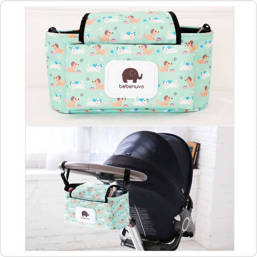

Сумка органайзер для мамы на детскую коляску, Салатовый