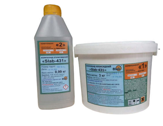 

Смола эпоксидная КЭ «Slab-431» вес 3,99 кг