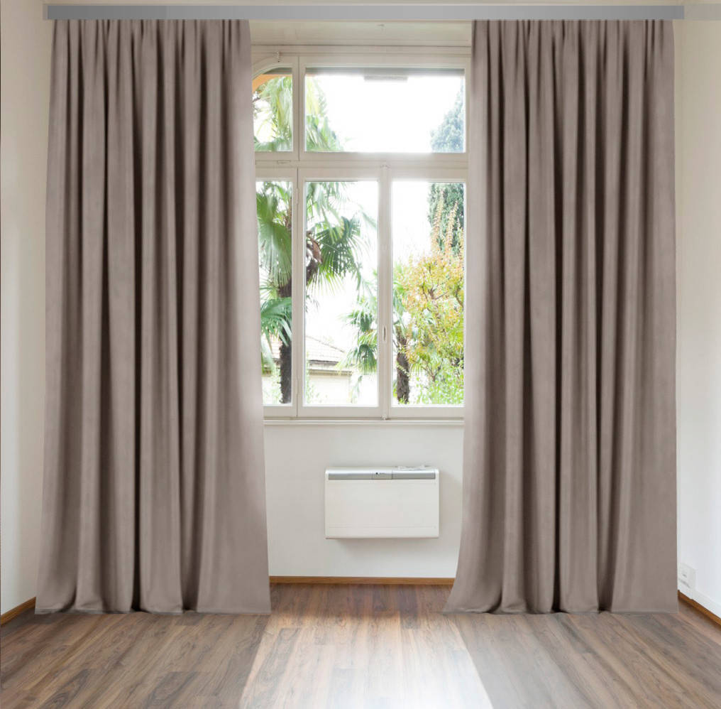 

Шторы кофейного цвета (капучино, кофе с молоком) из ткани лен мешковина. Комплект штор в спальню, зал, Бежевый