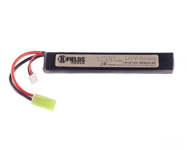 

Аккумулятор Li-Po 1200mAh 7,4V 20/40C [8FIELDS] (для страйкбола)