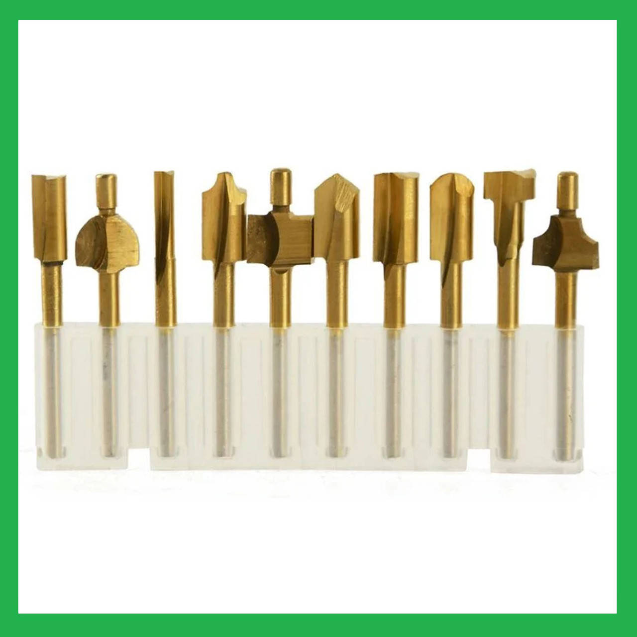 

Набор фрез с титановым покрытием по дереву 10 шт. для бормашин