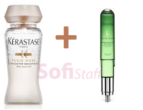 

Kerastase Коктель Fusio Dose Концентрат Densifique + бустер Reconstruction + розпилювач