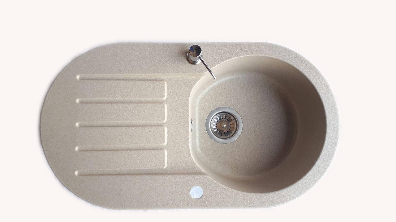 

Гранитная мойка Arkana №67 770х430, Бежевый