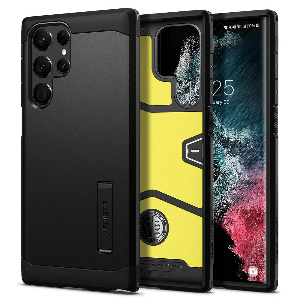 

Чехол Spigen Tough Armor для Samsung Galaxy S22 Ultra Black (ACS03923), Черный