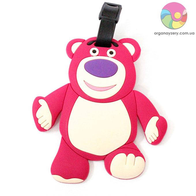 

Бирка для багажа - Мишка, Розовый