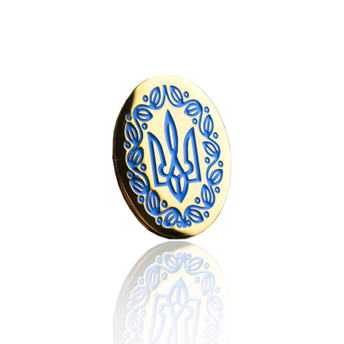 

ЗНАЧОК - ГЕРБ УКРАИНЫ С ВЕНОЧКОМ