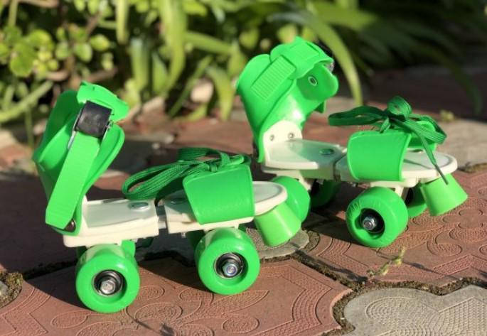 

Ролики квады раздвижные Scooter 4009A.Механическая система регулировки: S 31-34