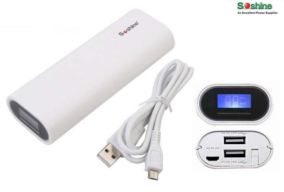 

Power Bank Soshine E4 Dual USB, 2х18650, ток 2A