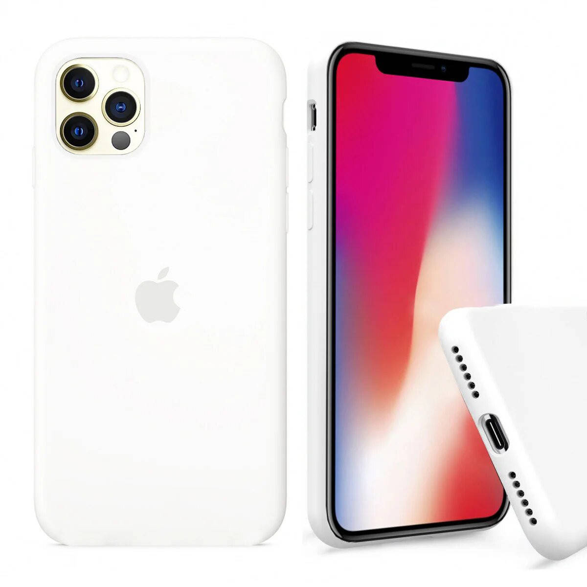

Чехол Silicone FULL case для IPhone 11 Pro max White белый