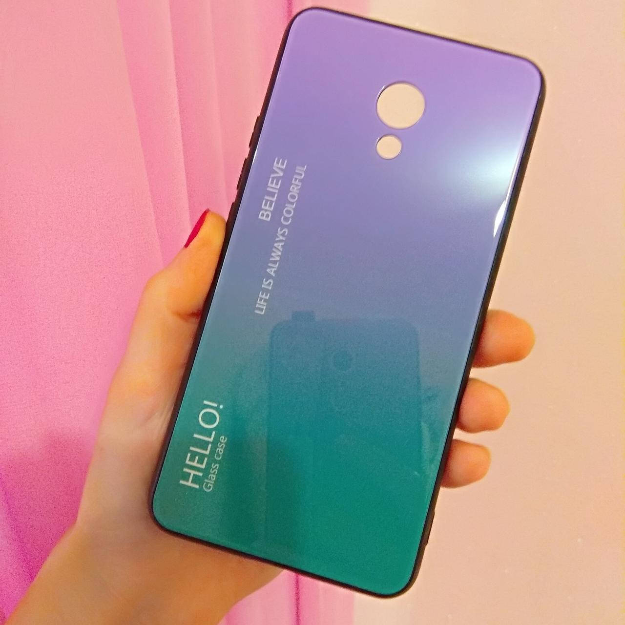 

Чехол для Meizu M5s бампер Gradient Glass (бирюзовый)