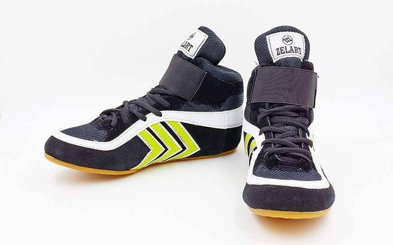 

Обувь для борьбы (борцовки) замшевые детские и взрослые Zelart (размеры 33-44) черный, 38 (24см)