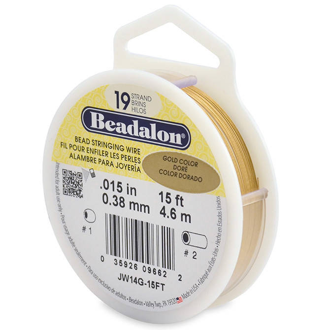 

Тросик ювелирный Beadalon 19 струн, Gold, толщина 0.38 мм, 15 футов (4.6 м)