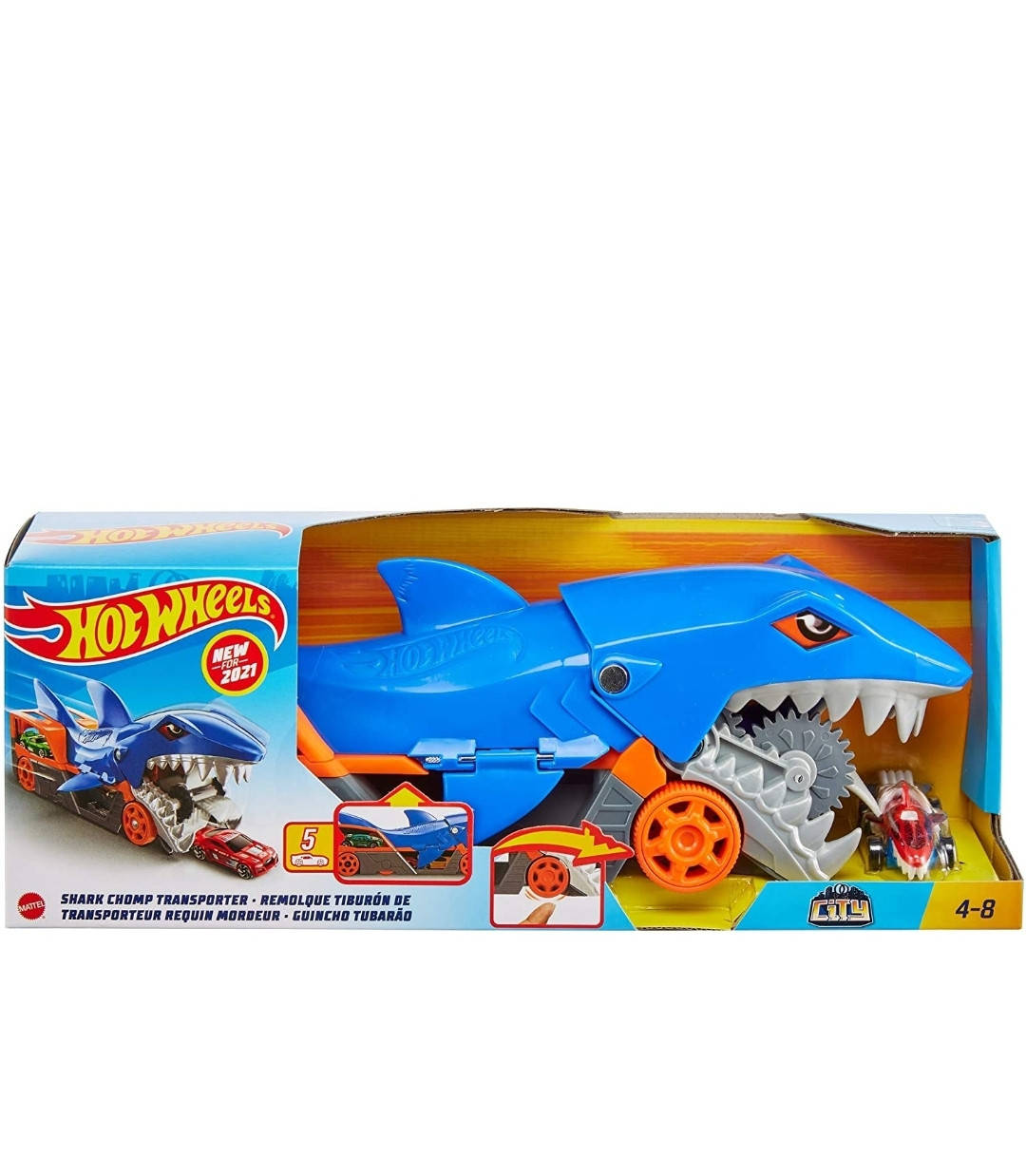 

Трек Хот Вилс Акула Транспортер Автовоз Hot Wheels Shark Chomp Transporter