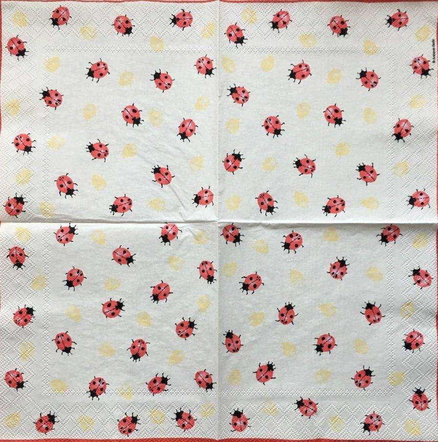 

Салфетка декупажная 33x33 см 29 " Божья коровка "