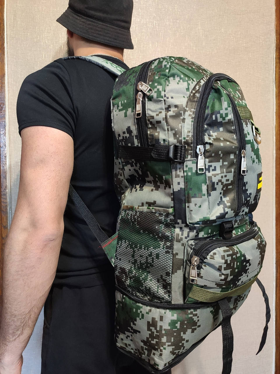 

Тактический рюкзак 70 литров Пиксель / Походный рюкзак на 70 литров с расширителем, Камуфляж пиксель