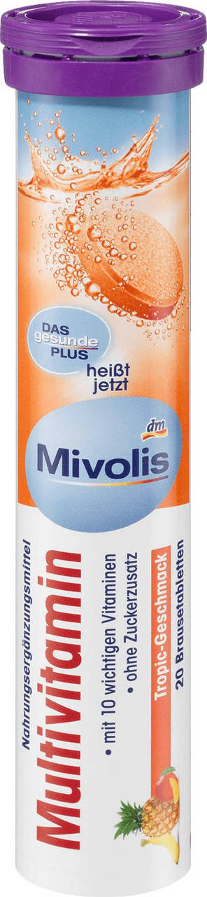 

Поливитаминные шипучие таблетки Mivolis, 20 шт. (Германия)