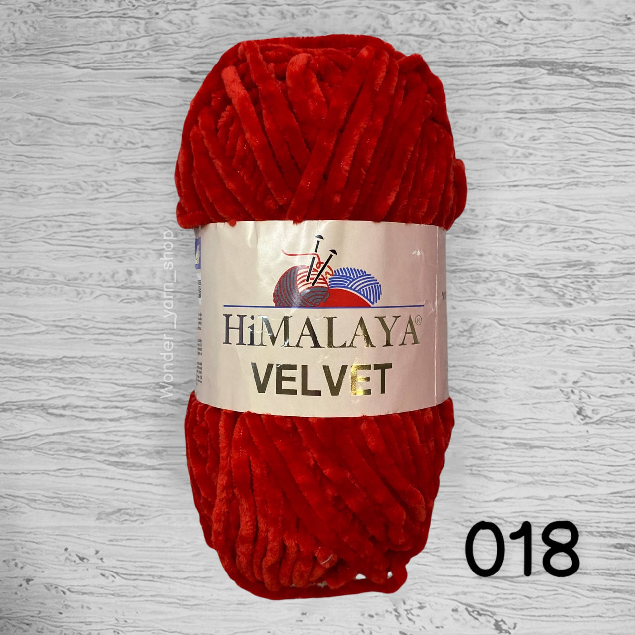

Плюшевая пряжа Himalaya Velvet / Гималая Вельвет 018 красный