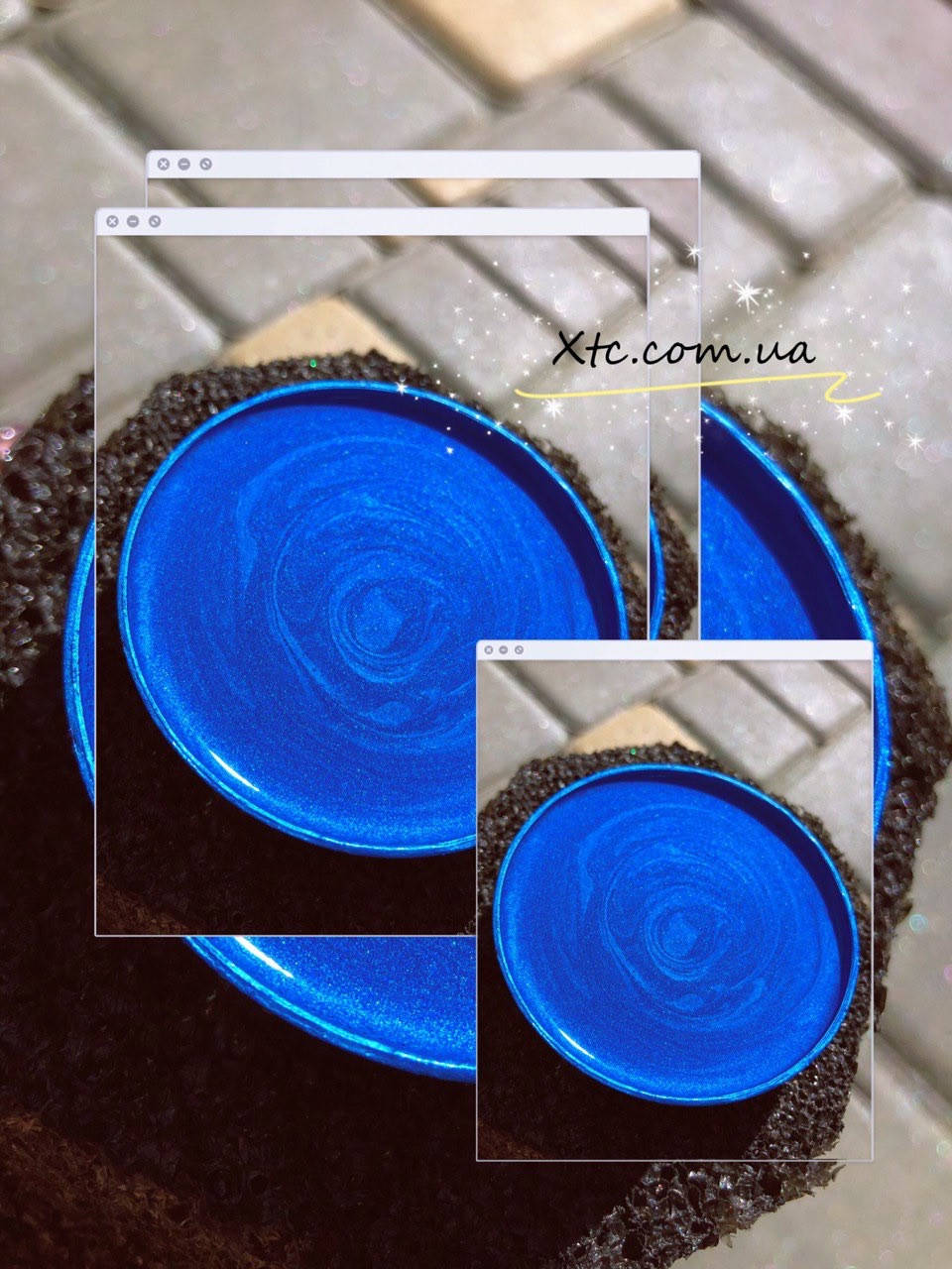 

Перламутровая краска синяя