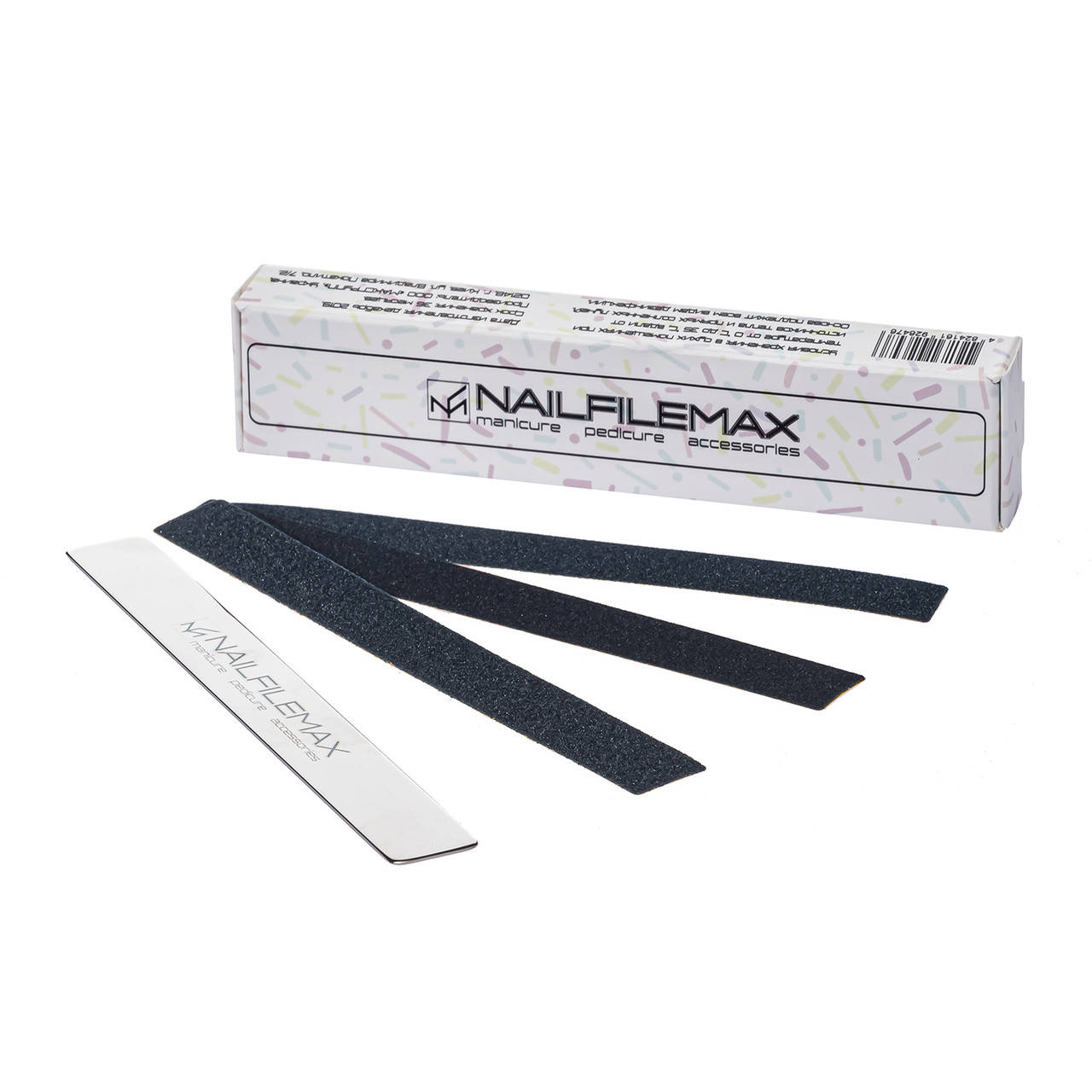 

Пилочка для нігтів зі змінними абразивами Nail File Max, основа металічна ПРЯМА