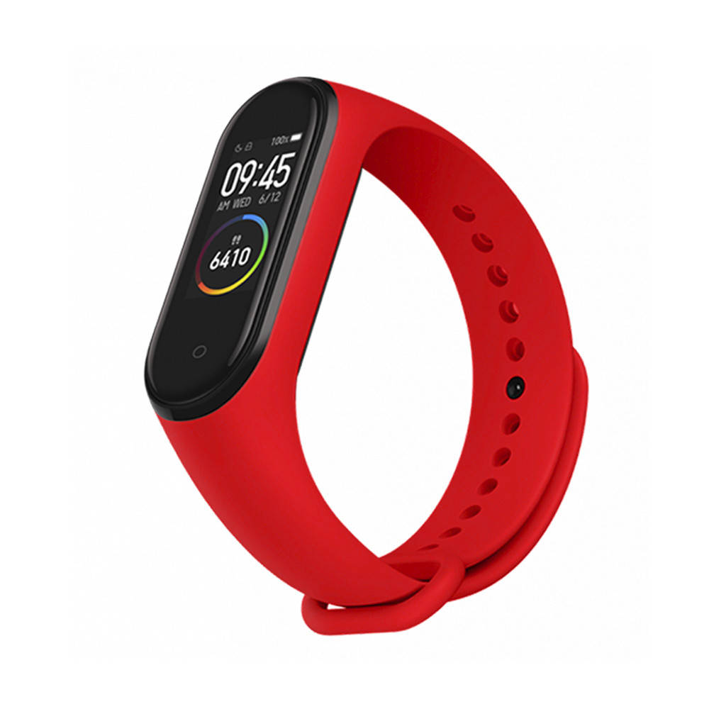 

Ремешок к браслету Mi Band 4 3 силиконовый Красный