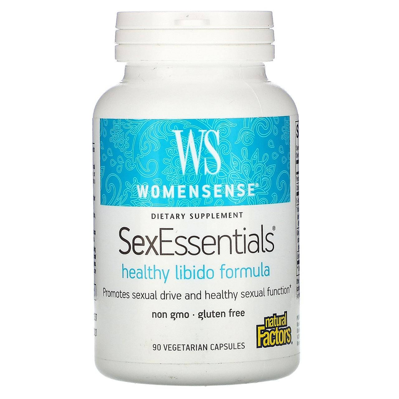 

Natural Factors, WomenSense, SexEssentials, женский возбудитель, 90 вегетарианских капсул купить