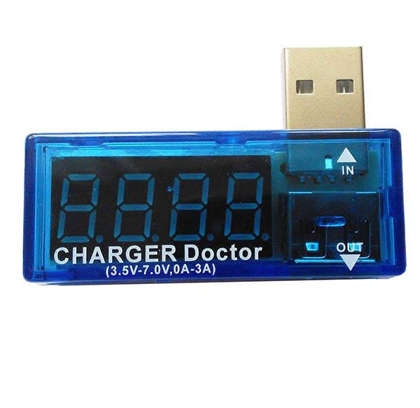

Цифровой вольтметр амперметр (USB тестер), Красный