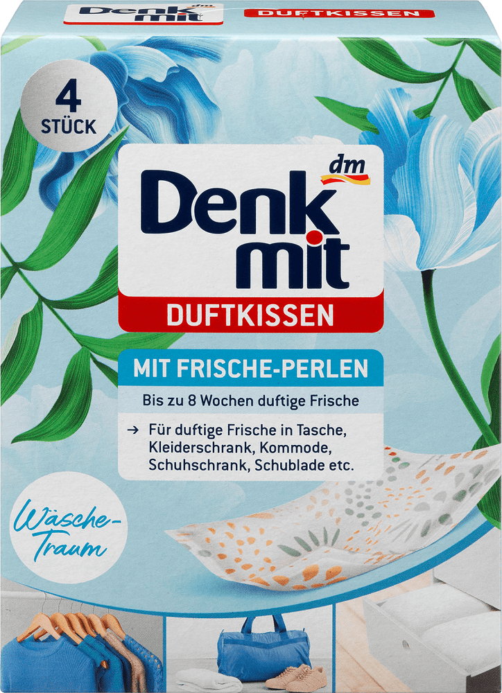 

Освежитель для шкафа Denkmint Textilerfrischer Duftkissen Wäsche-Traum 4шт