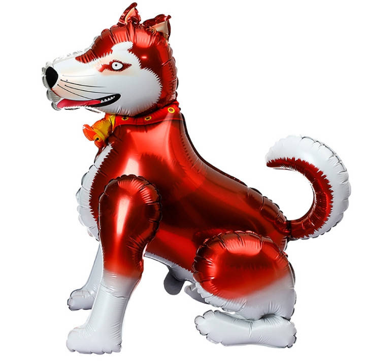 

Фольгированный шар ходячка Хаски красный 129х84 см (Китай)