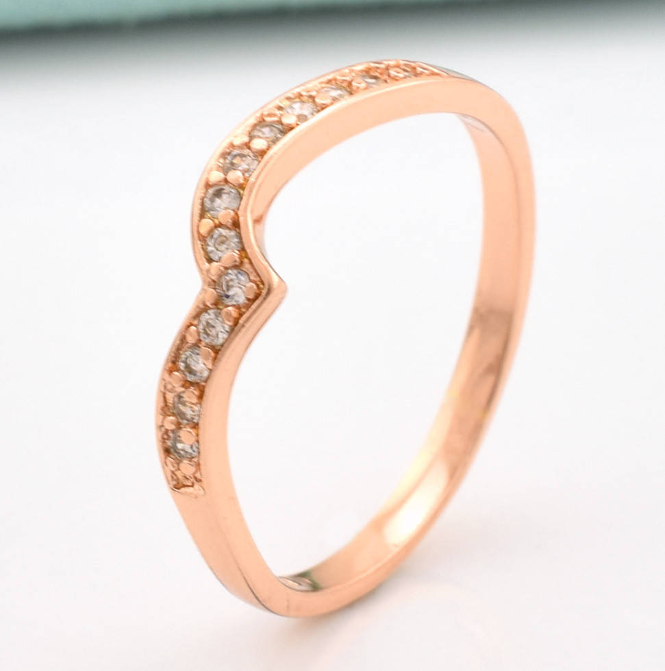 

Кольцо Xuping 10580 белые фианиты позолота РО размер 18