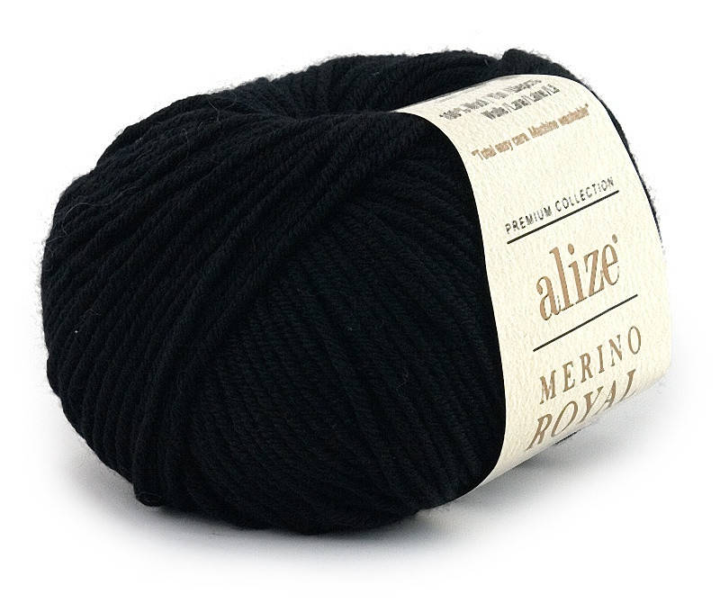 

Пряжа Alize Merino Royal 60, Черный