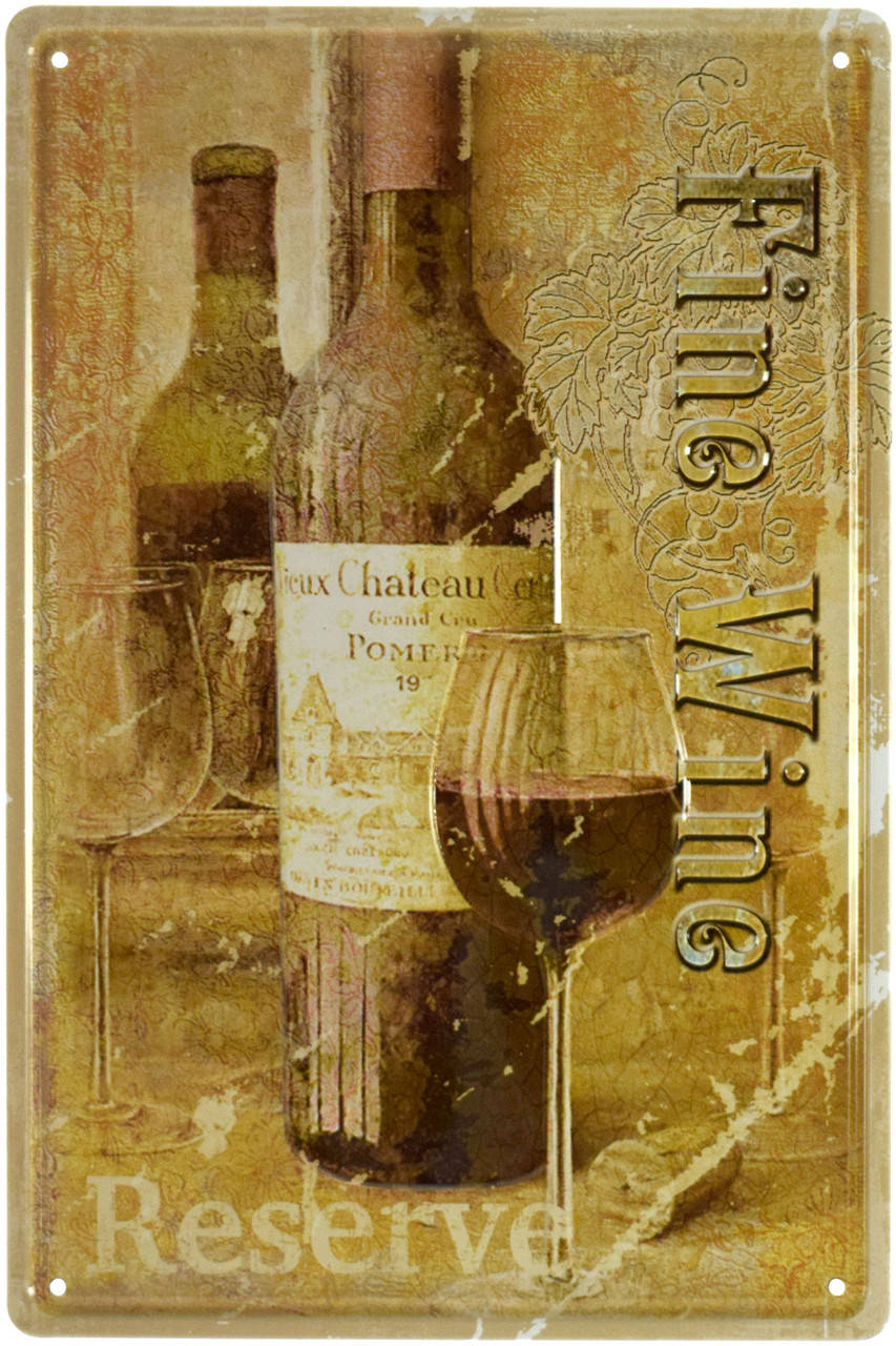 

Металлическая табличка "Хорошее Вино / Fine Wine" (ms-003234)