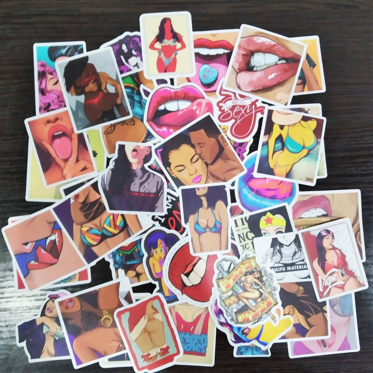 

Набор виниловых наклеек стикеров Стикерпак Сексуальная красота стикербомбинг на авто телефон ноут 50 шт