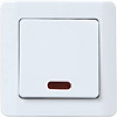 

ВС10-1-1-ГБ Выключатель 1кл с индикацией (белый)